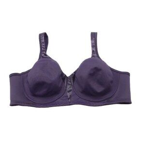 Playtex Full Figure 18 Hour Sleek & Smooth Wireless Bra Size 38C Purple 4803